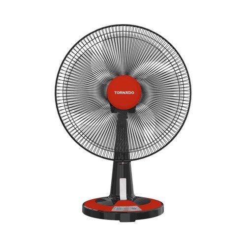 TORNADO Desk Fan 16 Inch 4 Blades Black x Red TDF16D