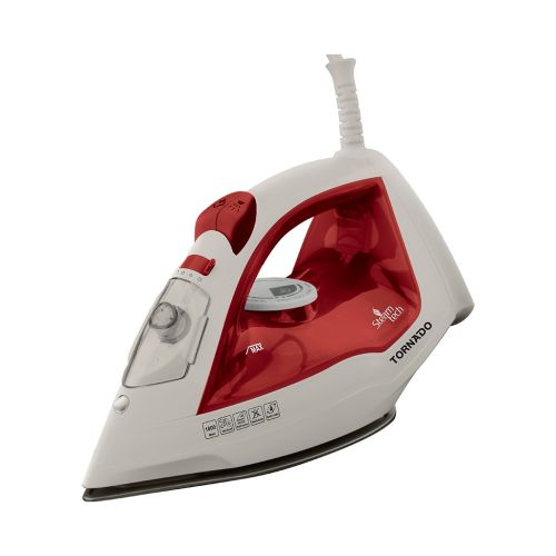 TORNADO Steam Iron 1800 Watt Teflon Soleplate Red - Blue TST-1800NT