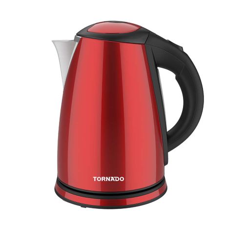 TORNADO Stainless Steel Kettle 1.8 Liter 1850-2200 Watt Red TKS-2218 R