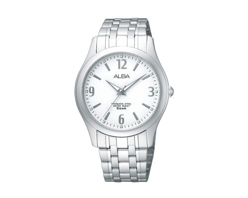 ALBA Men's Hand Watch STANDARD Stainless Band, Silver Dial ARSY21X1