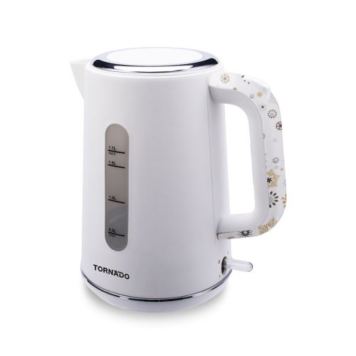 TORNADO Plastic Kettle 1.7 Liter 1800-2200 Watt White TKP-2217-C