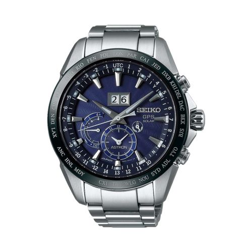 SEIKO Men's Hand Watch ASTRON Stainless Steel Band, Blue Dial SSE147J1