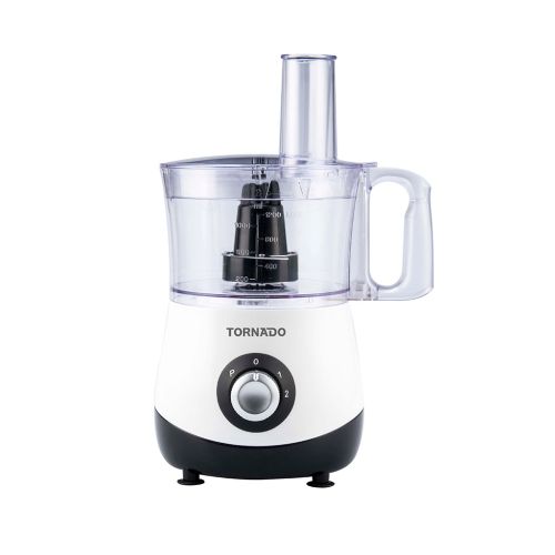 TORNADO Food Processor 500 Watt 1.2 Liter Bowl 1 Liter Blender White FP-500T