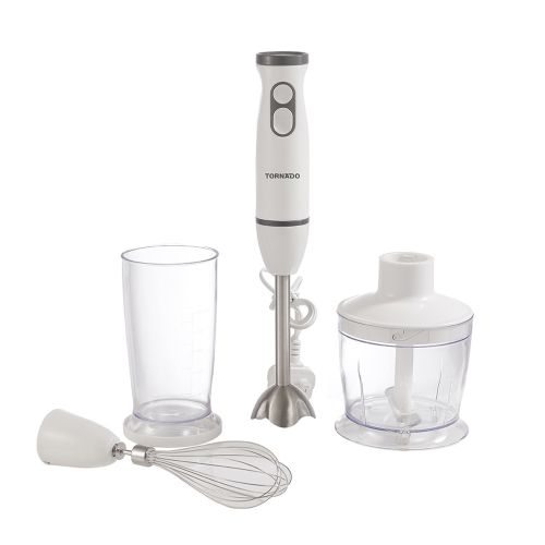 TORNADO Hand Blender 500 Watt Chopper Whisk White HB-500T