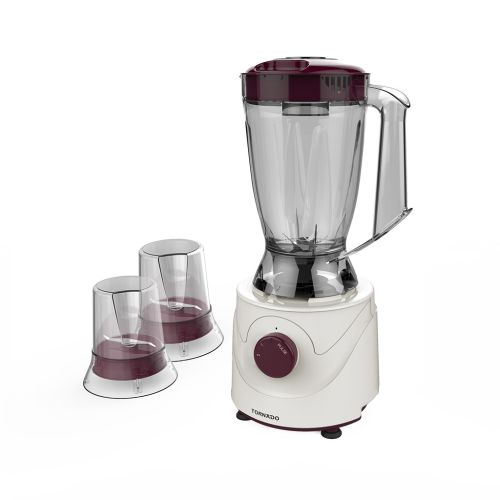 TORNADO Electric Blender 400 Watt 1.5 Liter 2 Mills Dark Rose BL400/2-DROSE