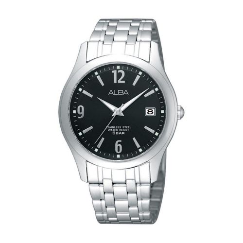 ALBA Men's Hand Watch STANDARD Stainless Band, Black dial AXHL03X1
