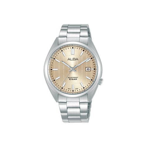 ALBA Ladies' Hand Watch ACTIVE Stainless Band Pink Gold Dial AG8M45X1