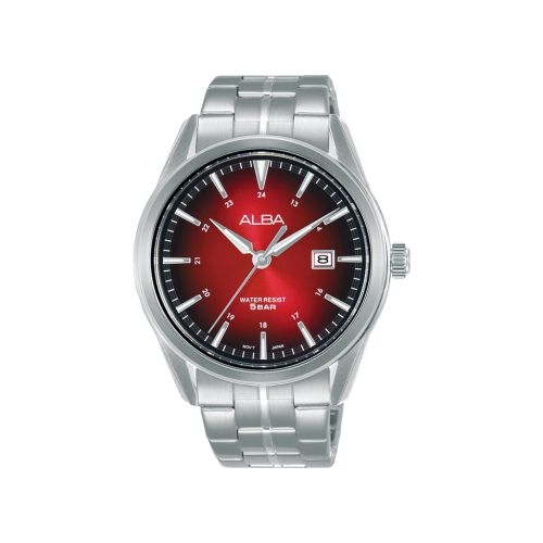 ALBA Men's Hand Watch PRESTIGE Stainless Band Red x Black Dial AS9N87X1