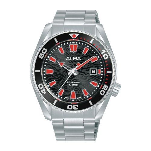 ALBA Men's Hand Watch ACTIVE Stainless Band Black Dial AS9R73X1