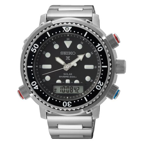 SEIKO Men's Hand Watch PROSPEX Stainless Band Black Dial SNJ033P1